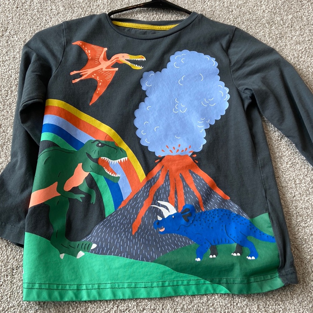 Mini boden dinosaurs volcano long sleeve